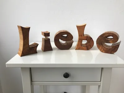 Holzbuchstaben Liebe