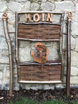Sichtschutz mit Anker-Motiv